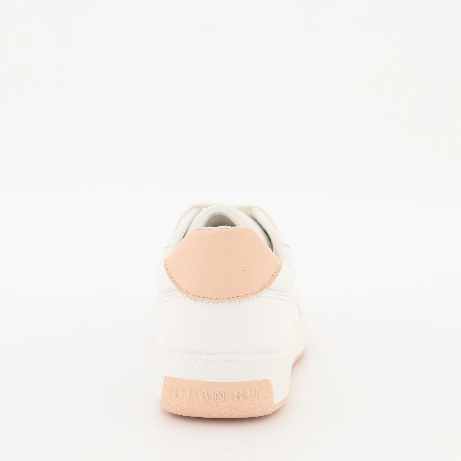Ladies-White/Nude Court Sneaker