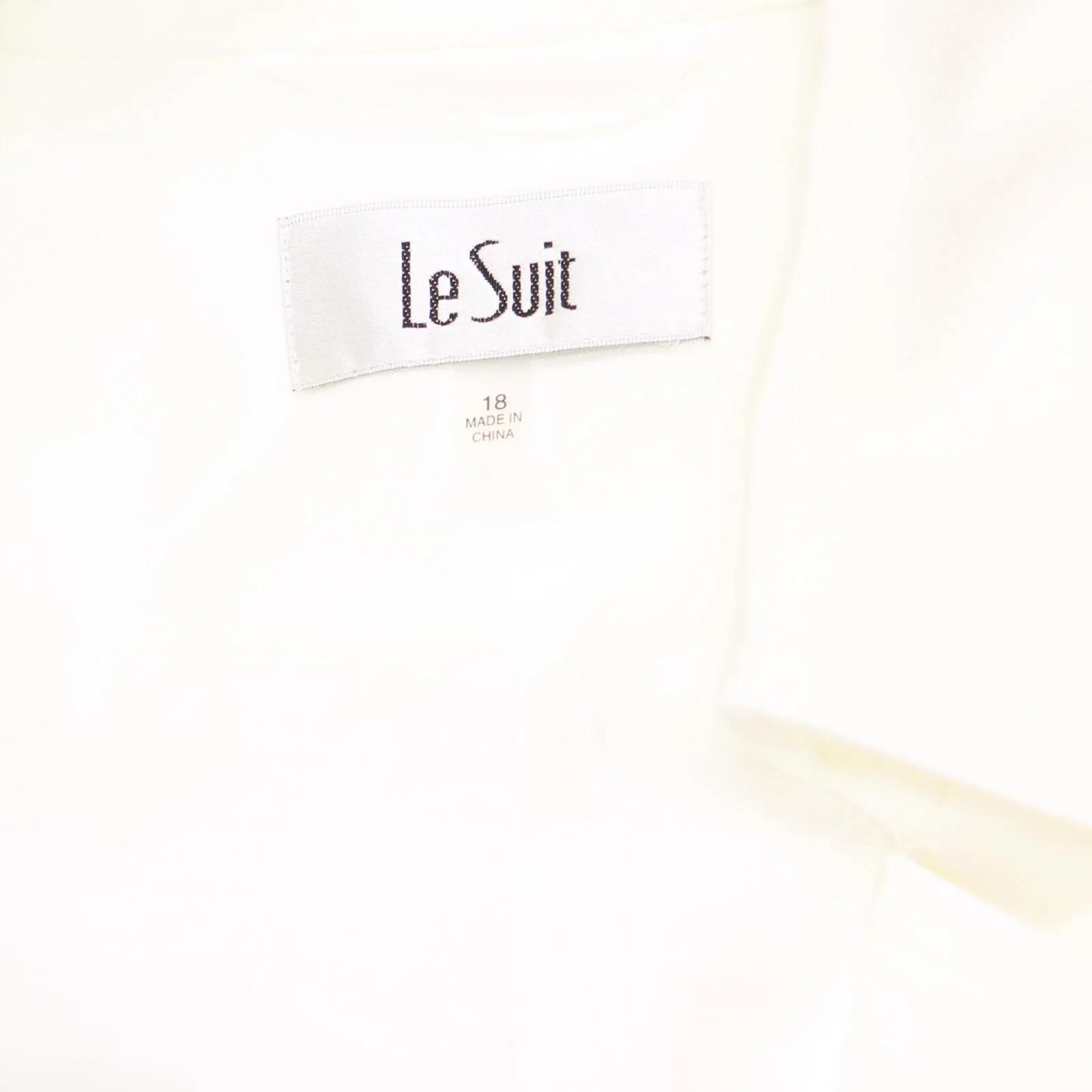 Le Suit Crepe Belted Trench Jacket & Sheath Dress Suit Vanilla Ice White 18