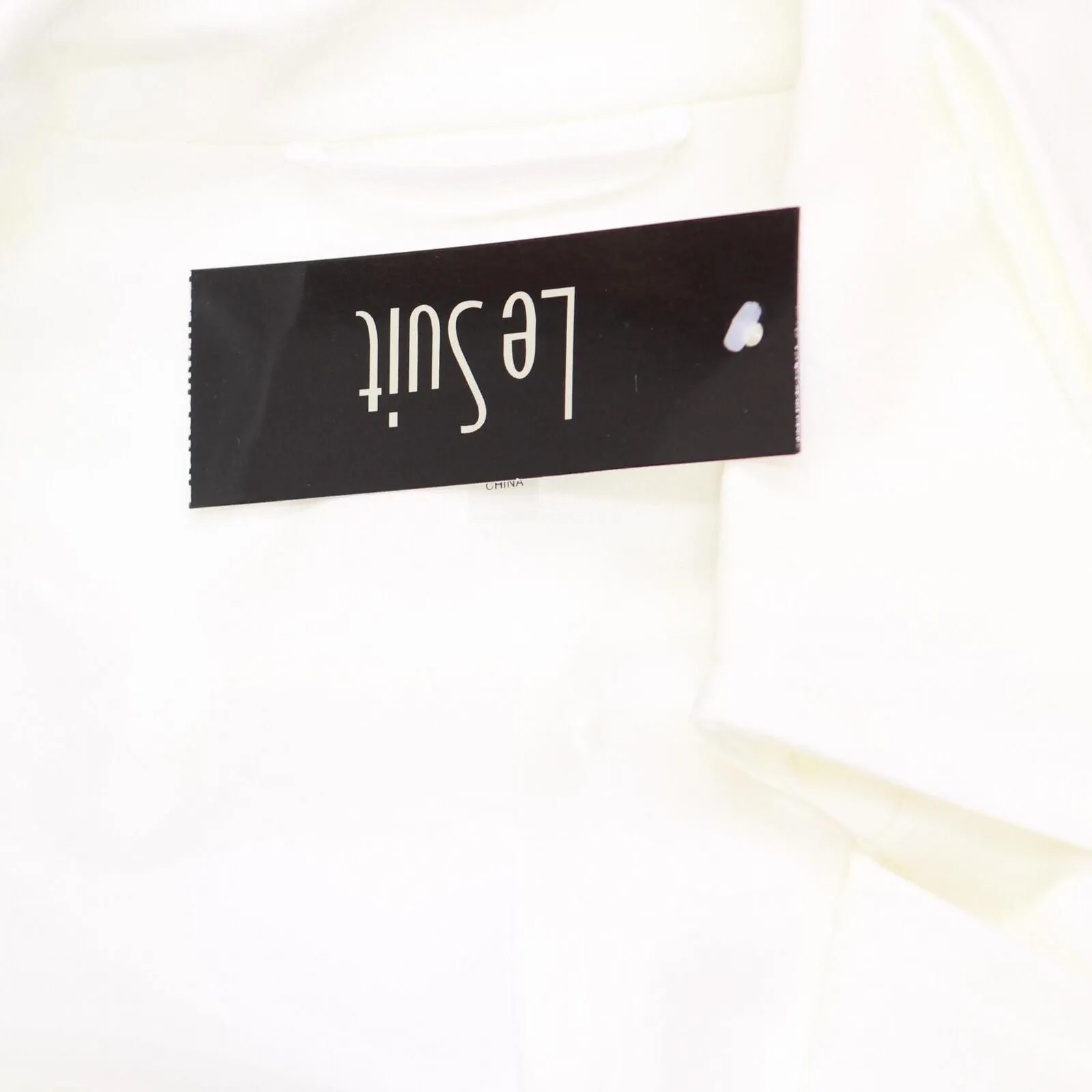 Le Suit Crepe Belted Trench Jacket & Sheath Dress Suit Vanilla Ice White 18