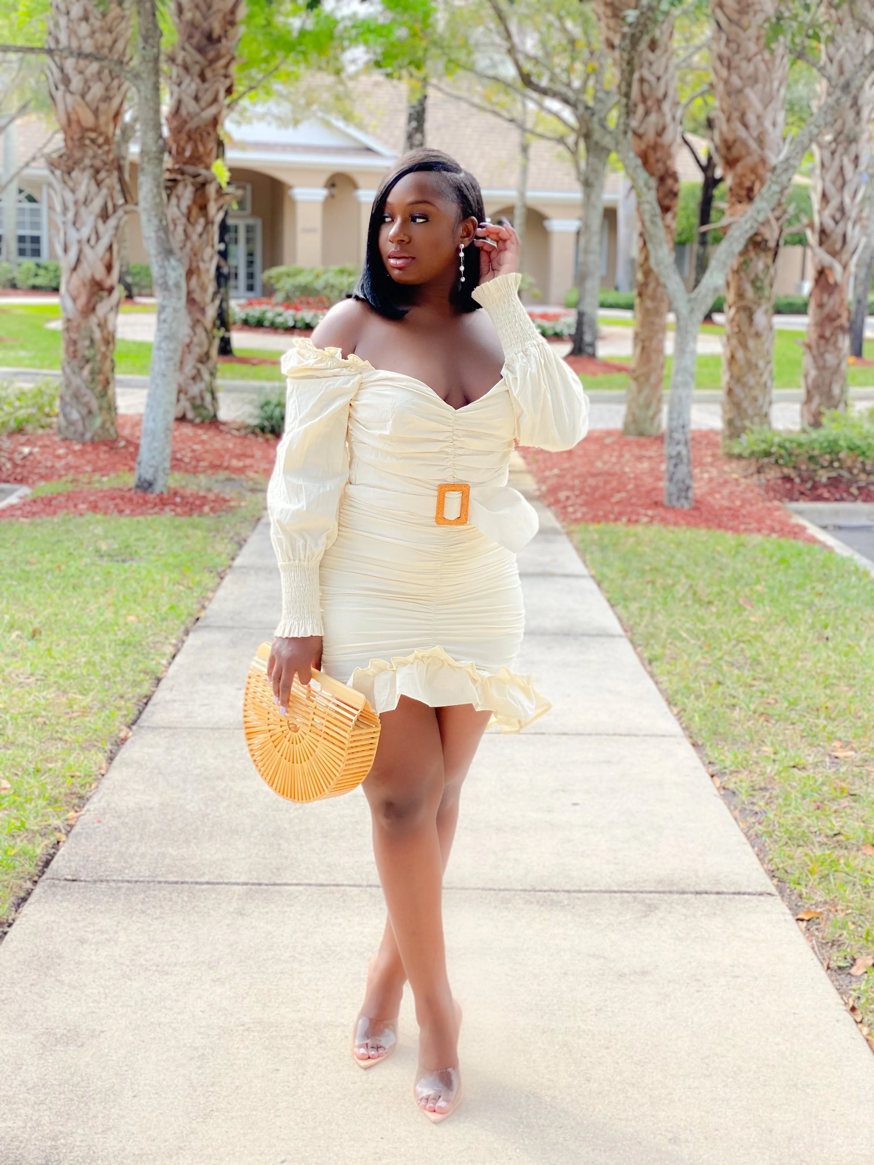 LOVE FIRST BELTED MINI DRESS (FINAL SALE)