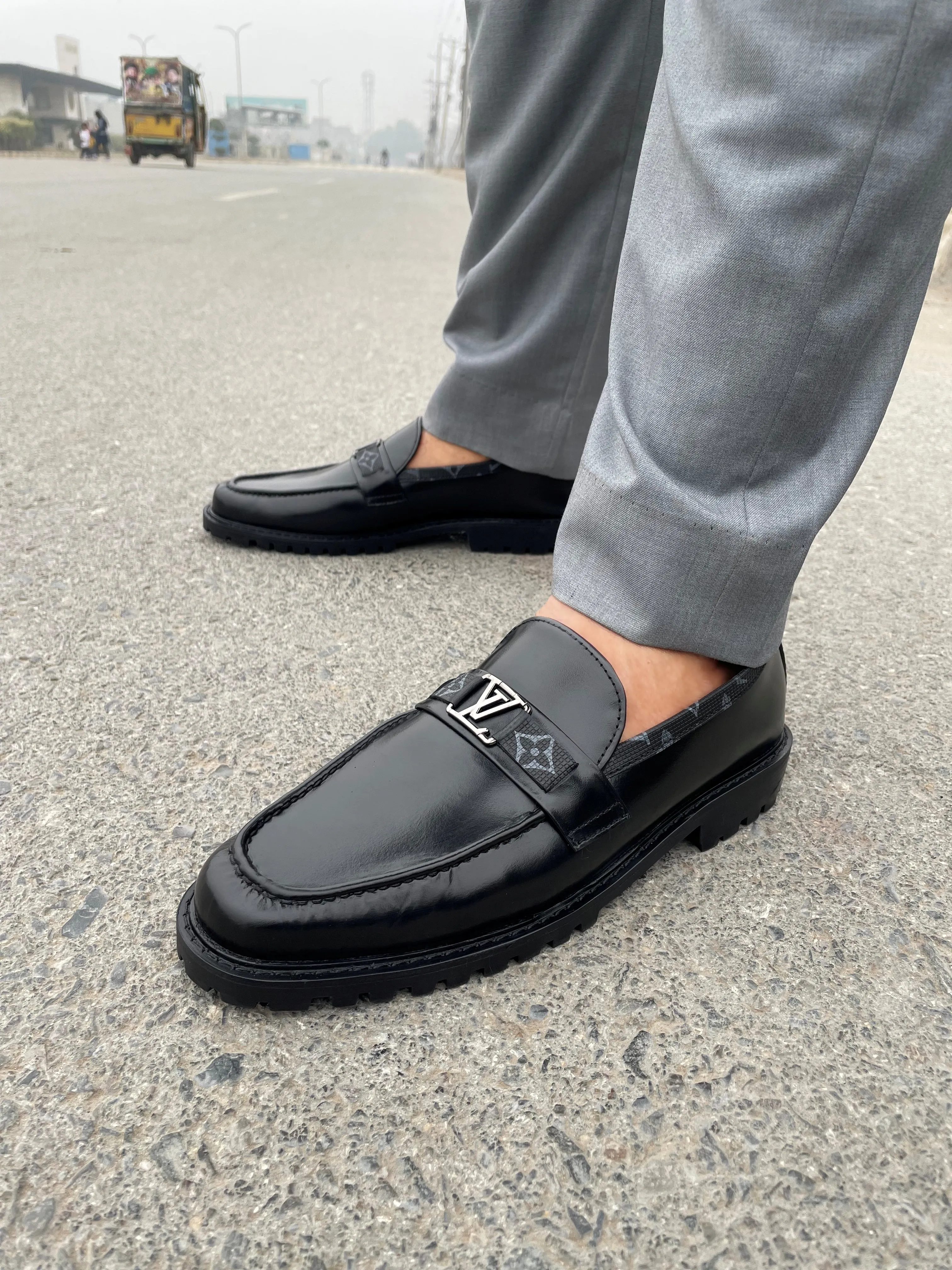 LS Pure Leather Handmade Ascot CHUNKY LOAFERS LS-209