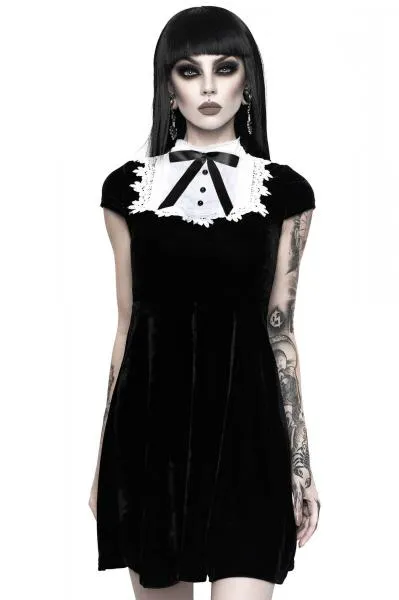 Madison Skater Dress - Black/White -
