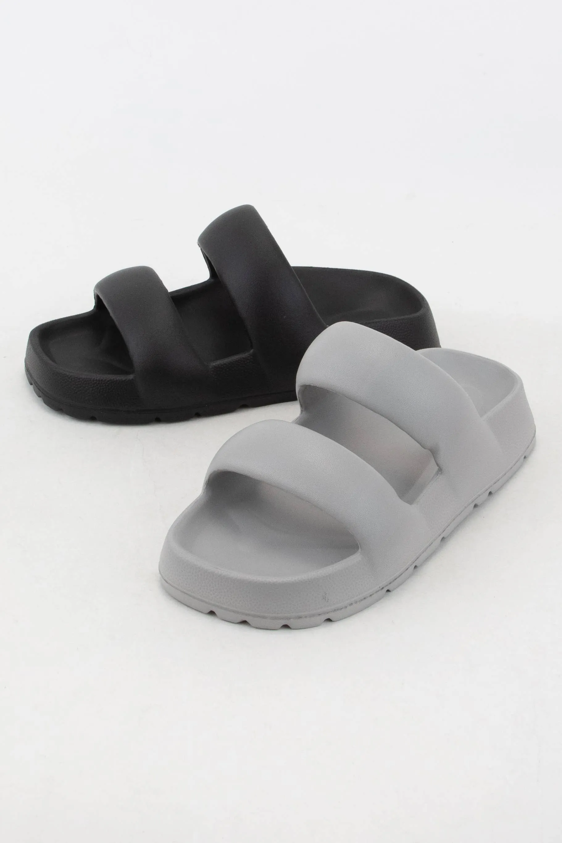 MADLO LIGHTWEIGHT EVA SLIDE SANDAL WITH SOLID DOUBLE STRAP