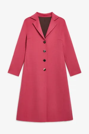 [MALIPARMI] CAPPOTTO DOUBLE WOOL COAT - PINK/BROWN