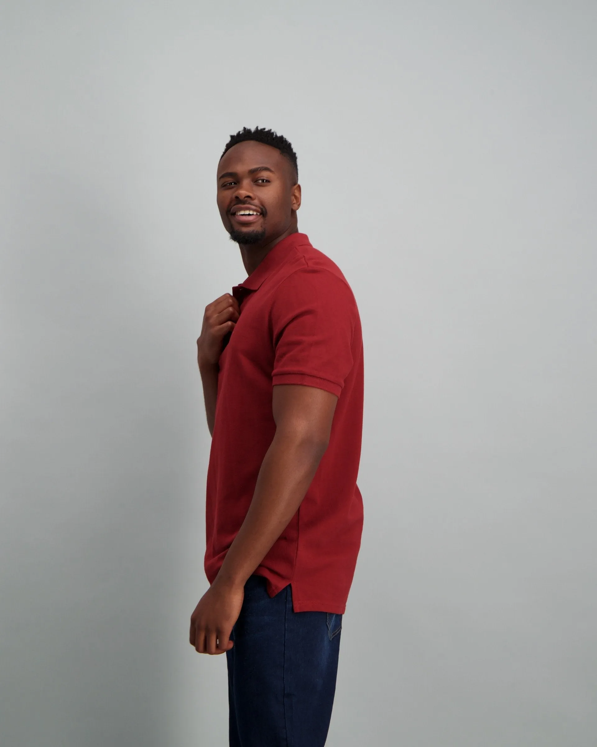 Mens - Basic Golfer Tex - Burgundy