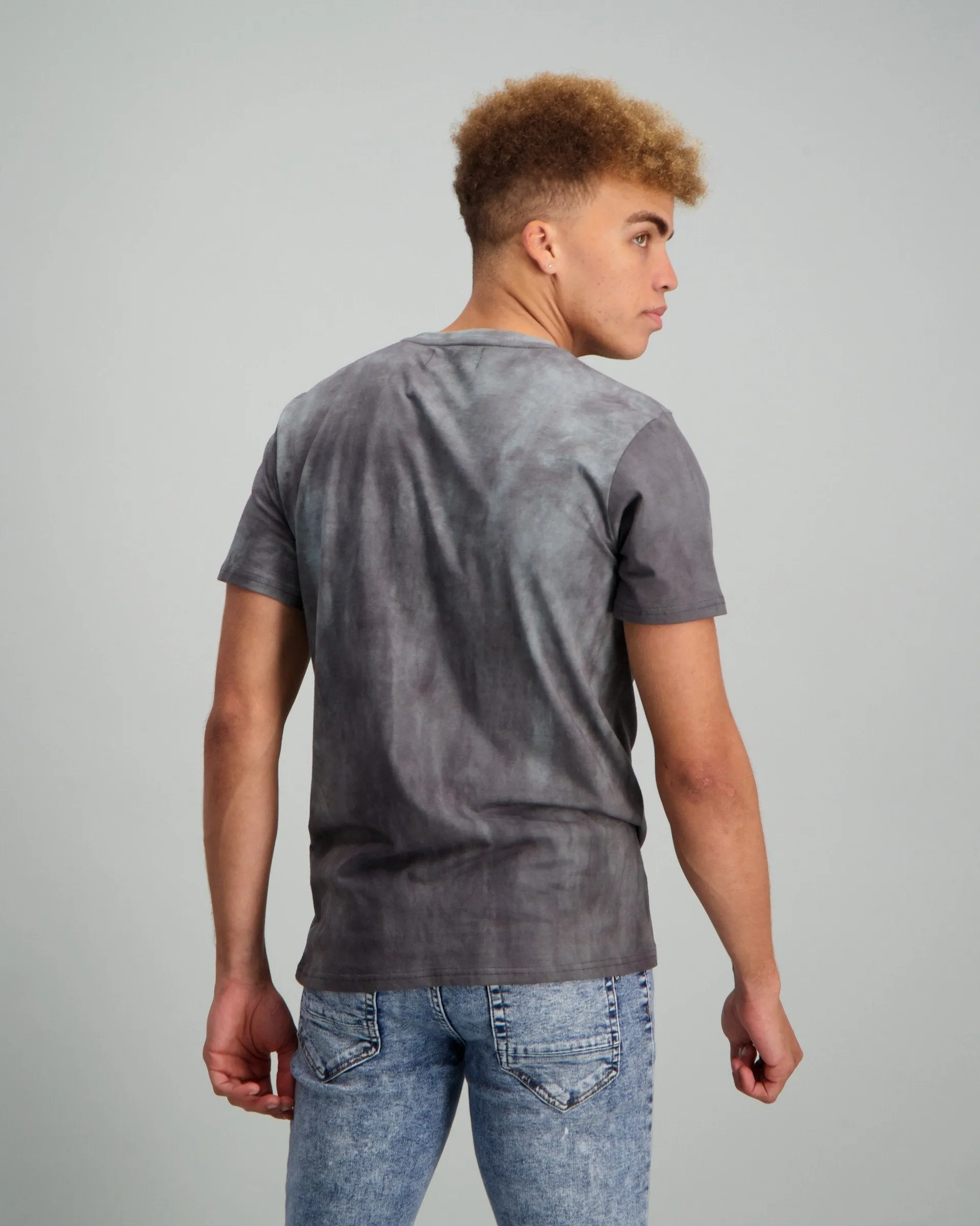 Men's Embroidery T-Shirt - Grey