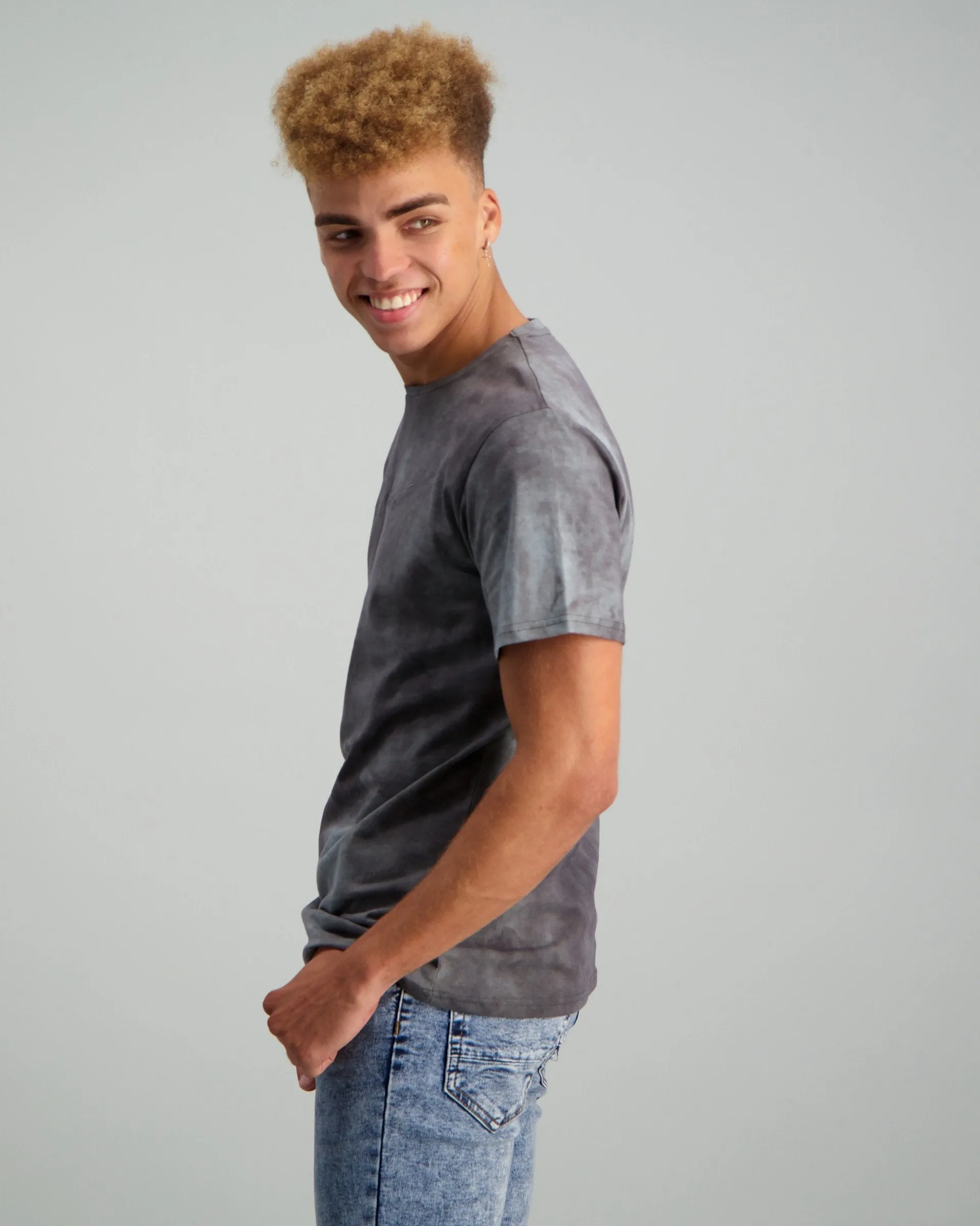 Men's Embroidery T-Shirt - Grey