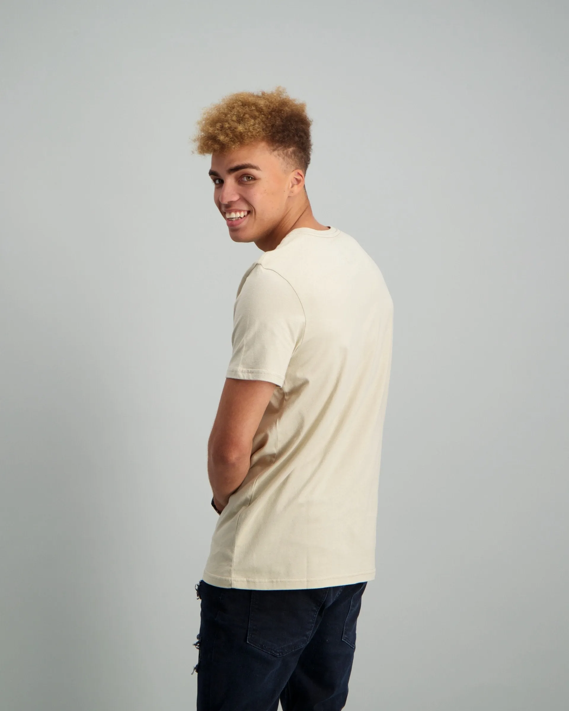 Men's Graphic Print T-Shirt Sand