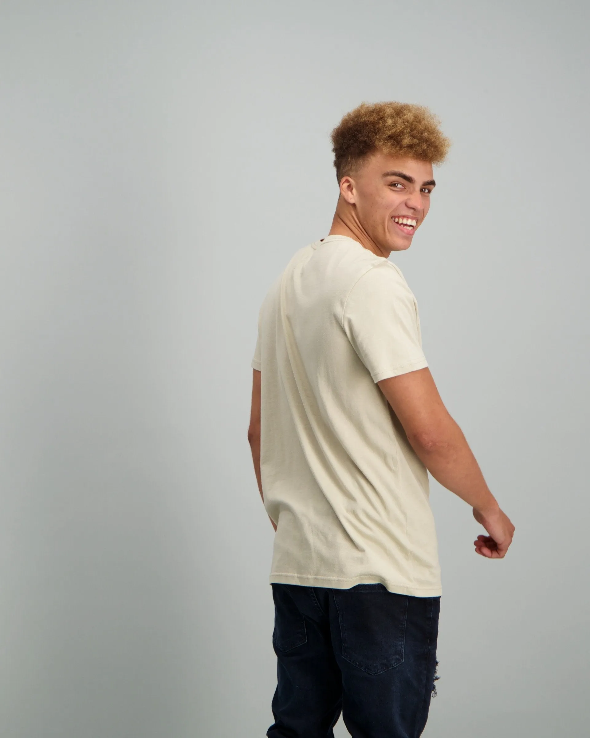 Men's Graphic Print T-Shirt Sand