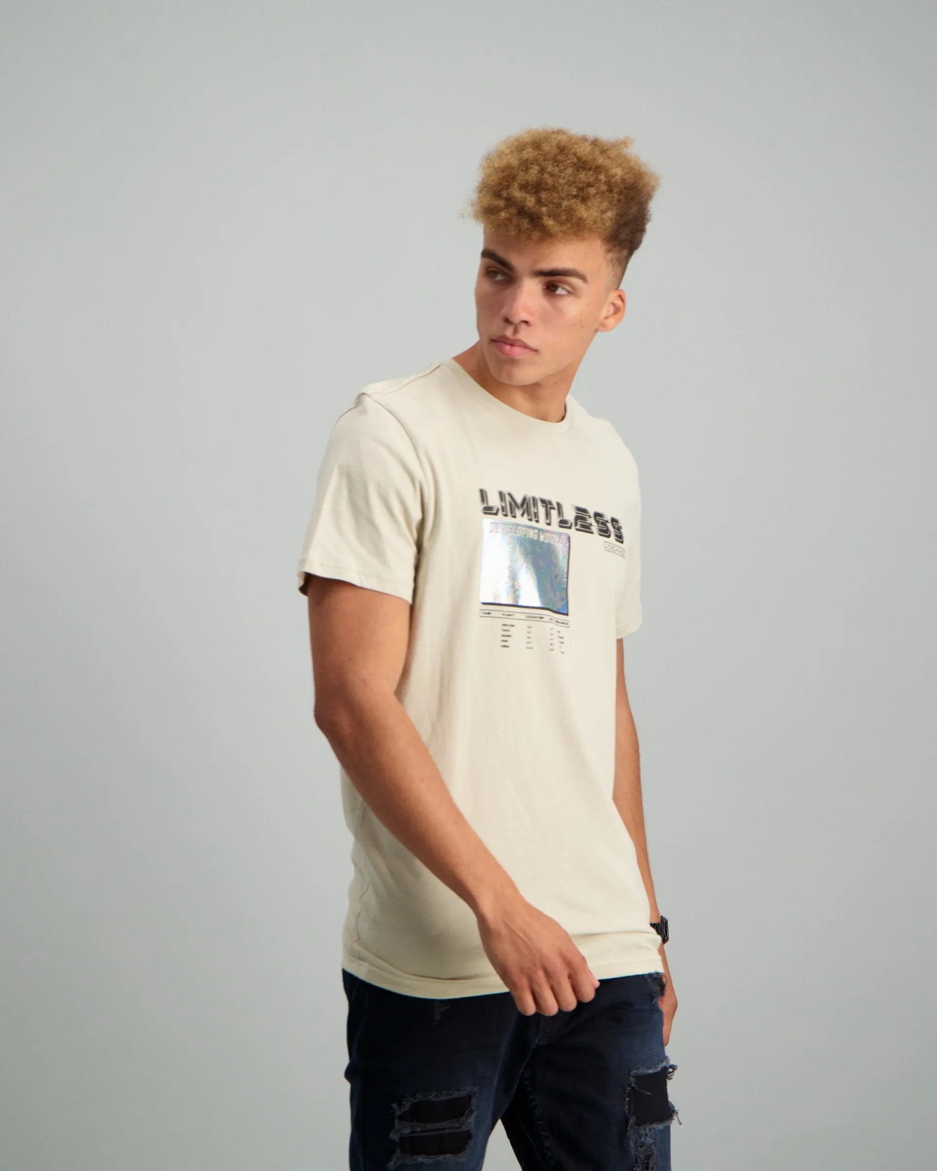 Men's Graphic Print T-Shirt Sand