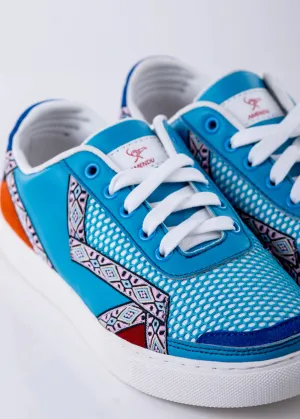 Men's Low Top Multi Colour Sneaker - Blue
