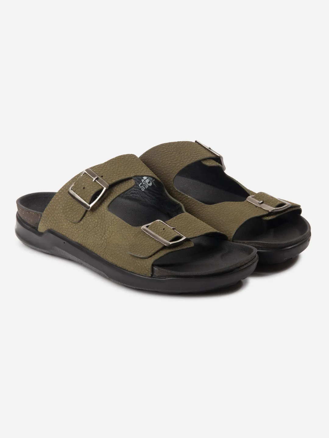 Men's Olive Strap Sandals (ID4271)