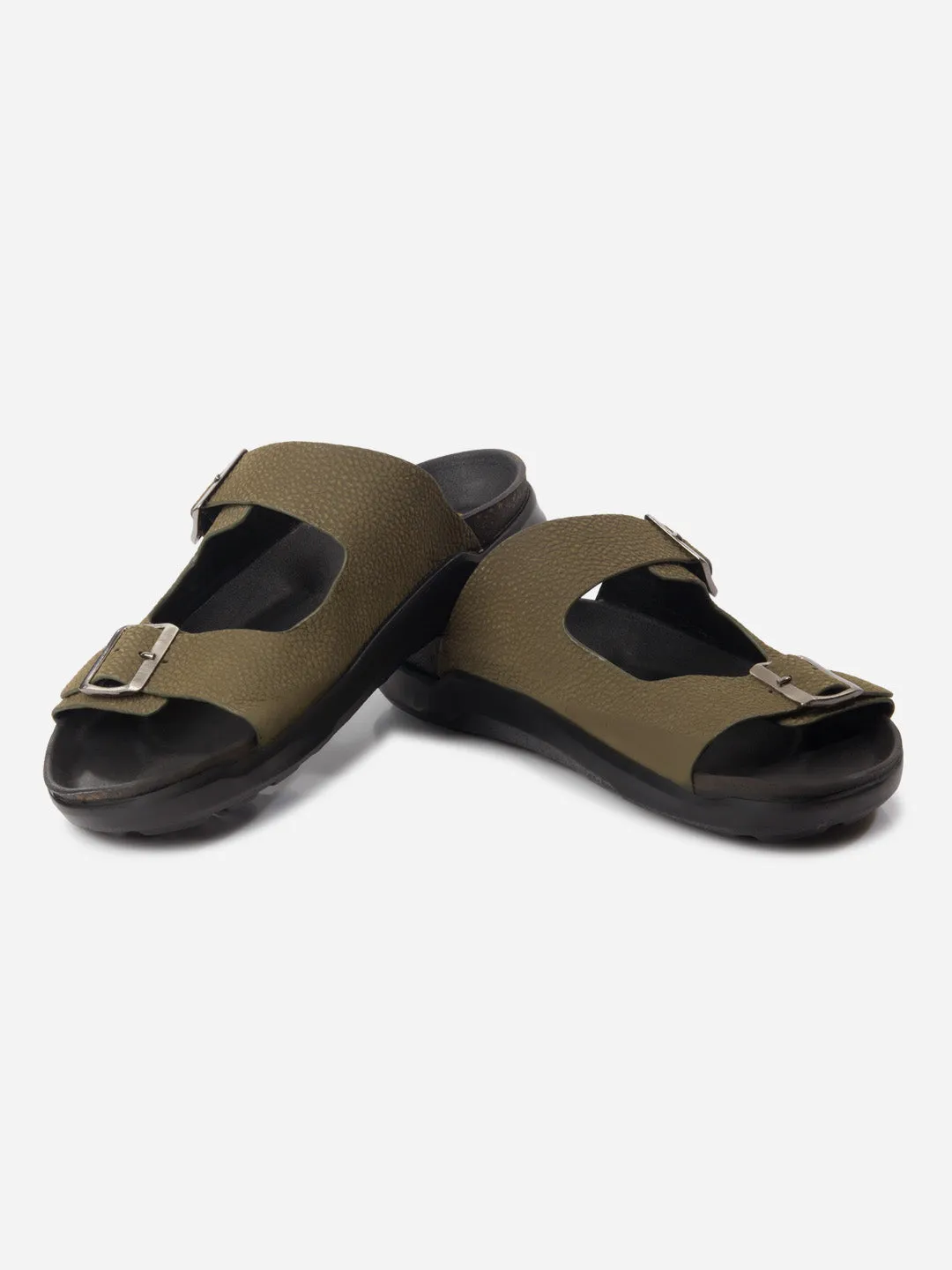 Men's Olive Strap Sandals (ID4271)