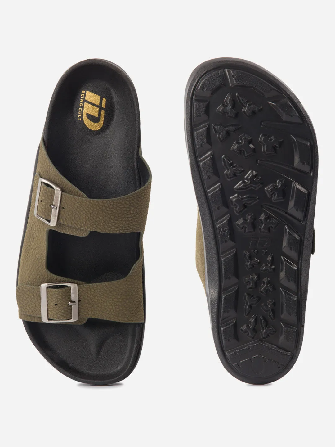 Men's Olive Strap Sandals (ID4271)