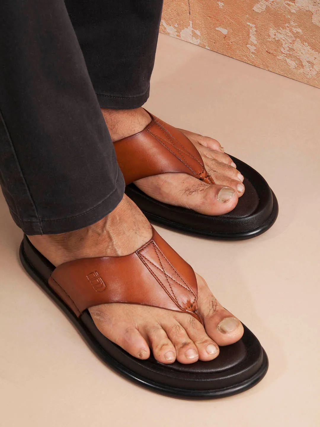 Men's Tan Thong Sandal (ID4268)