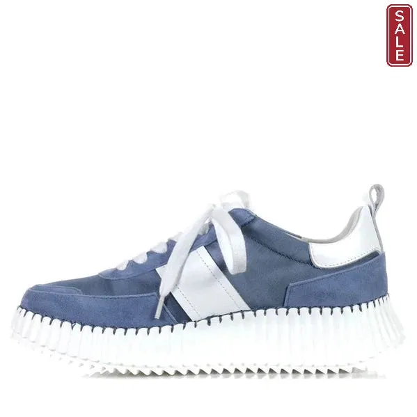 Minx Racer denim suede