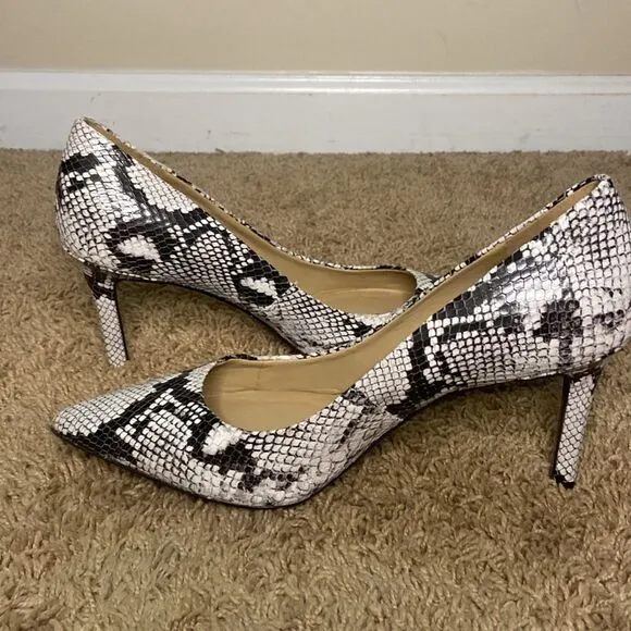 Naturlizer Leather Snake-print Heels size 11 Office Event Comfortable NWOB