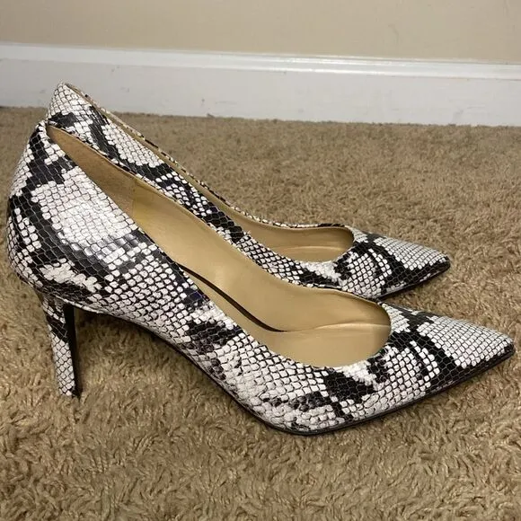 Naturlizer Leather Snake-print Heels size 11 Office Event Comfortable NWOB