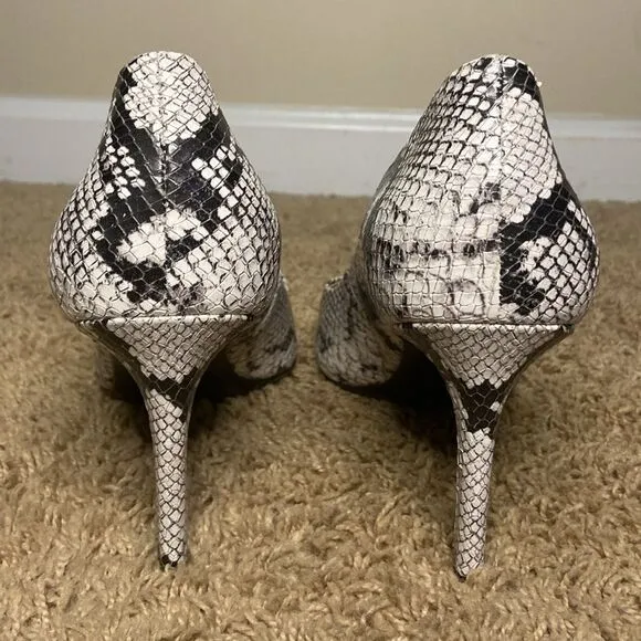 Naturlizer Leather Snake-print Heels size 11 Office Event Comfortable NWOB