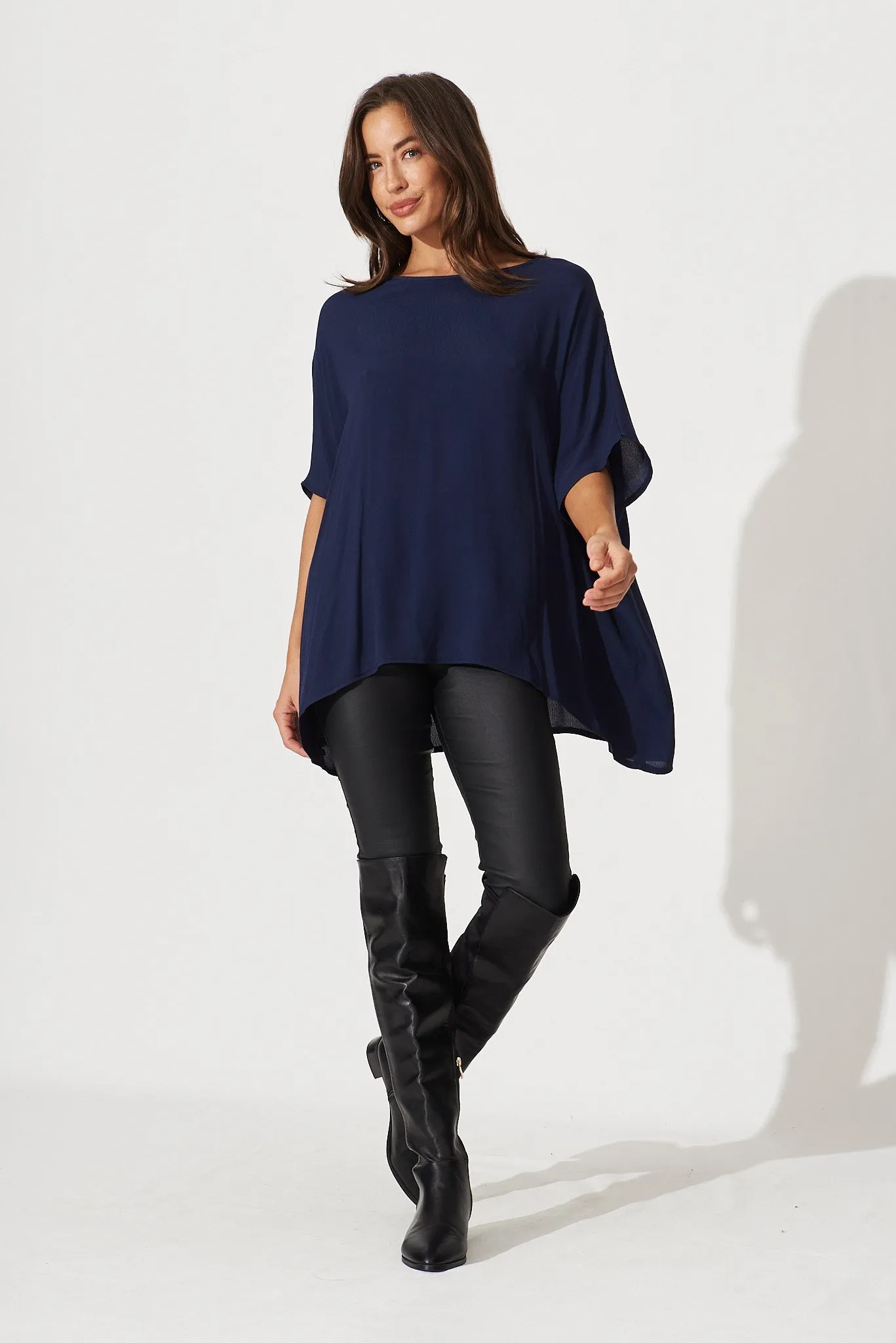 Navy Blue Queen Blouse
