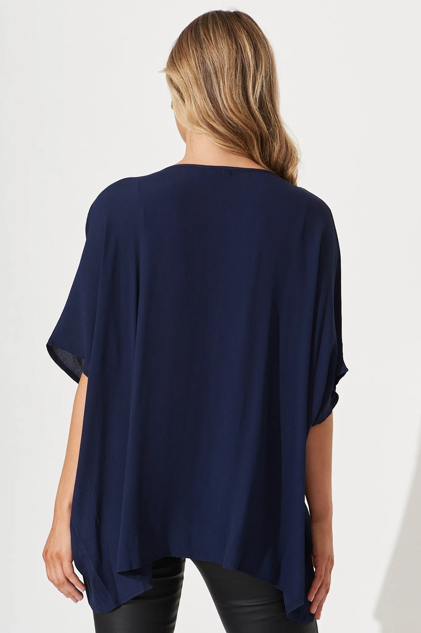Navy Blue Queen Blouse