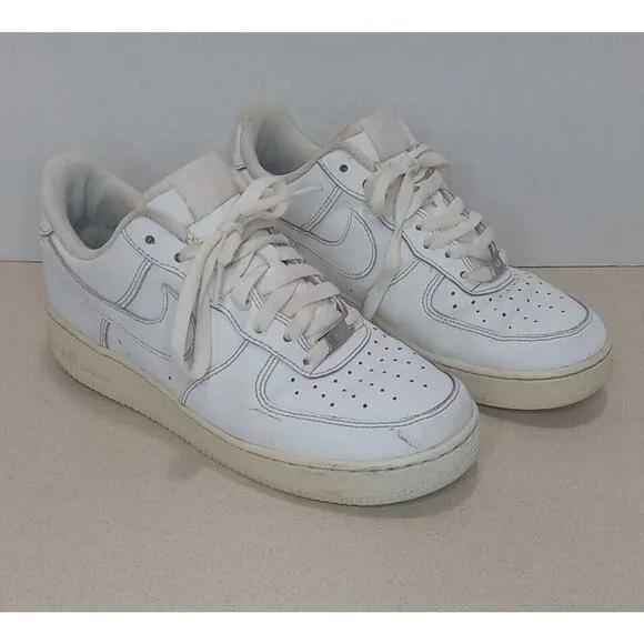 Nike Air Force One Mens Size 8.5 Sneakers Triple White 315122-111 Lace Up