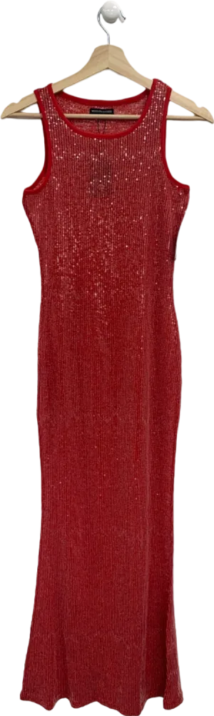 Noughts & Kisses Red Sequin Dress UK S
