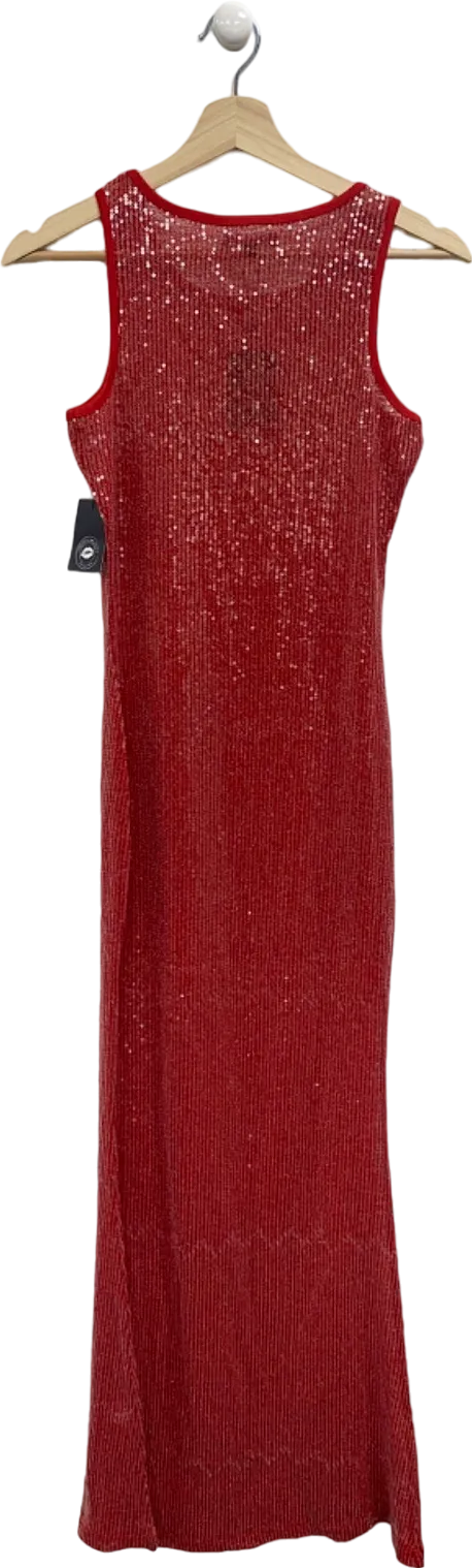 Noughts & Kisses Red Sequin Dress UK S