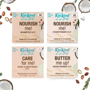 NOURISH! Hair & Skincare 4 bar bundle. Saves 6 plastic bottles!