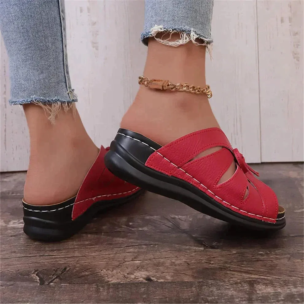 Open Toe Lace-Up Sandals | Black | Comfortable and Stylish