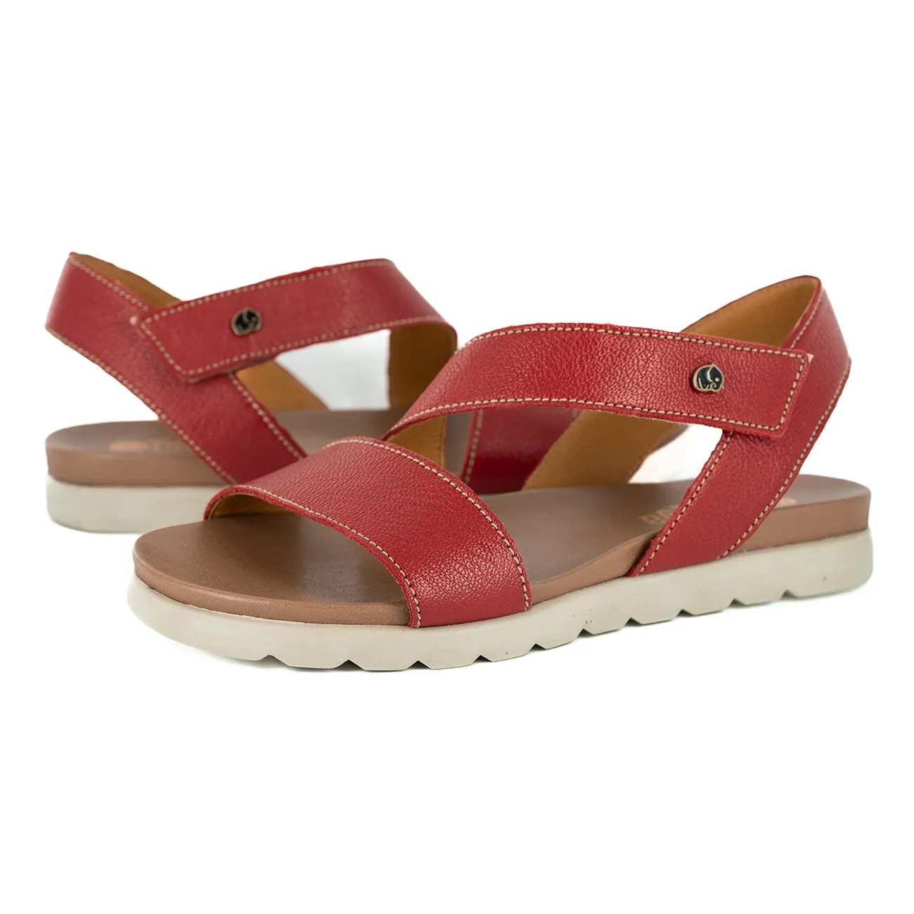 Otavi : Ladies Leather Sandal in Valentine Cayak