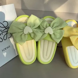 Pastel Bow Heart Slide Sandals