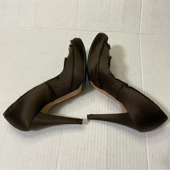 Pedro Garcia Women’s EU 37.5 US 7.5 Brown Satin Heels