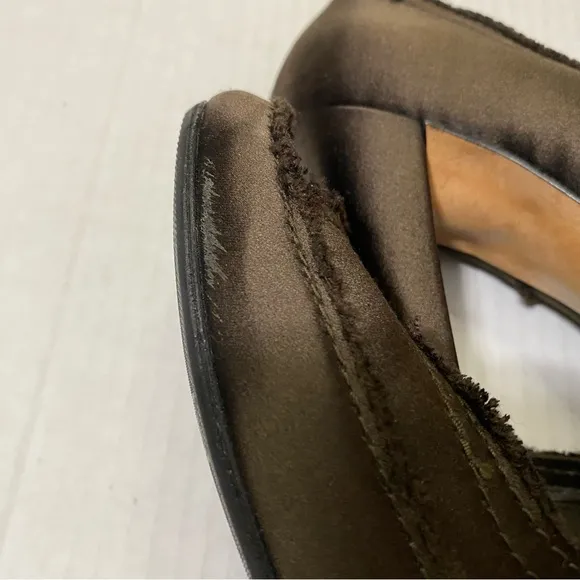 Pedro Garcia Women’s EU 37.5 US 7.5 Brown Satin Heels