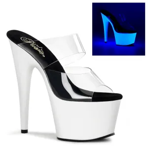 Pleaser Adore 702UV Clear/White