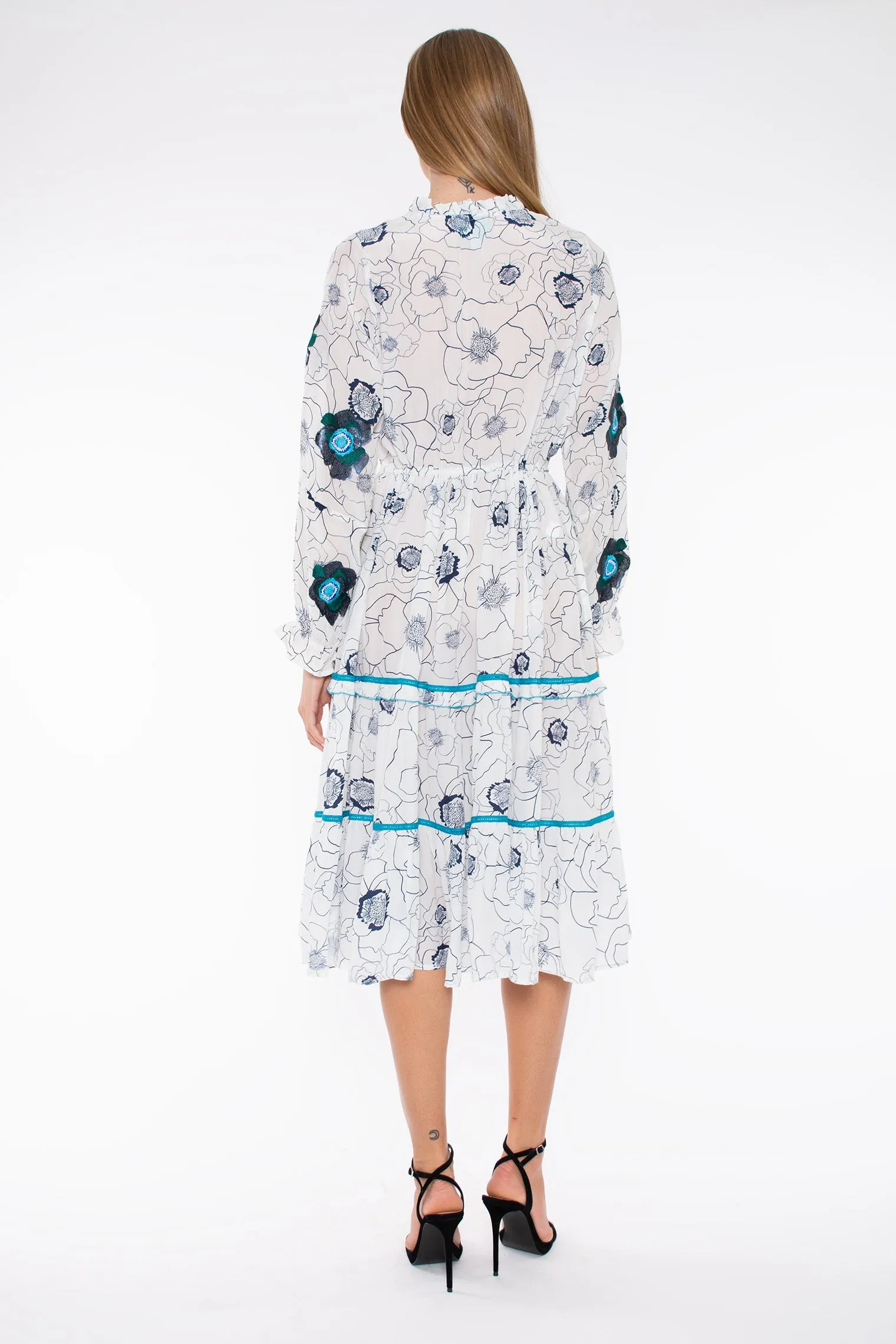 POPPY DRESS - ANTELOPE VALLEY BLACK AND WHITE