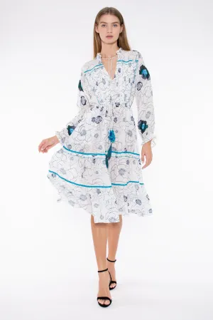 POPPY DRESS - ANTELOPE VALLEY BLACK AND WHITE