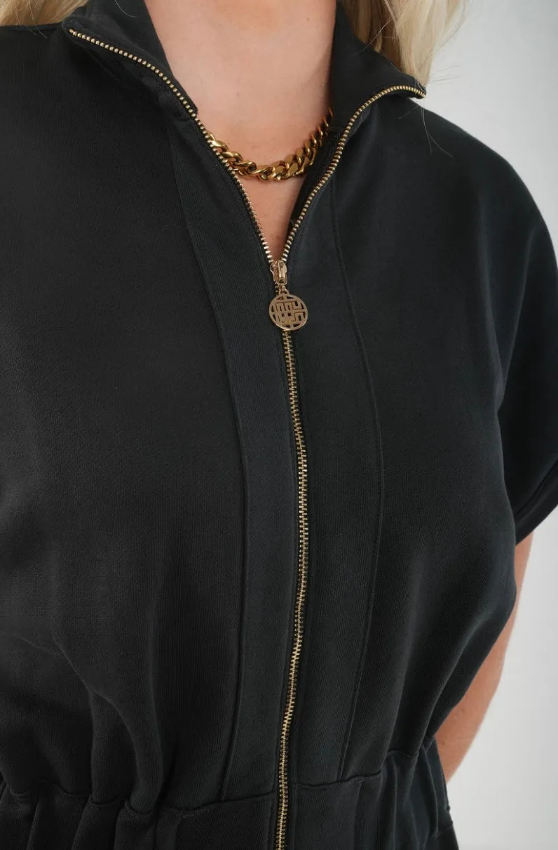 Poppy Jumpsuit Black French Terry