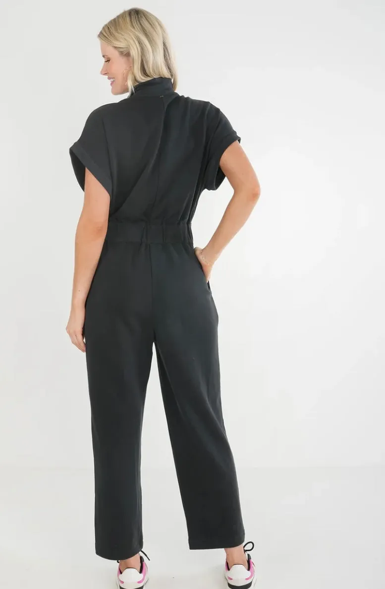 Poppy Jumpsuit Black French Terry