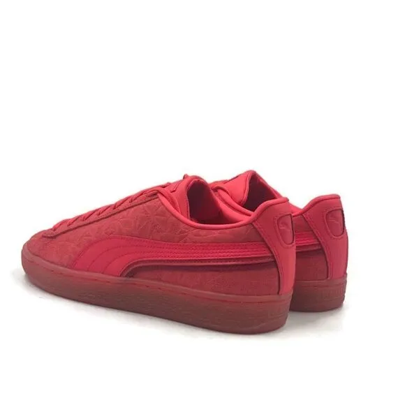 Puma Suede Triplex Mono Mens Sz 10.5 Casual Retro Shoe Red Trainer Sneaker NEW