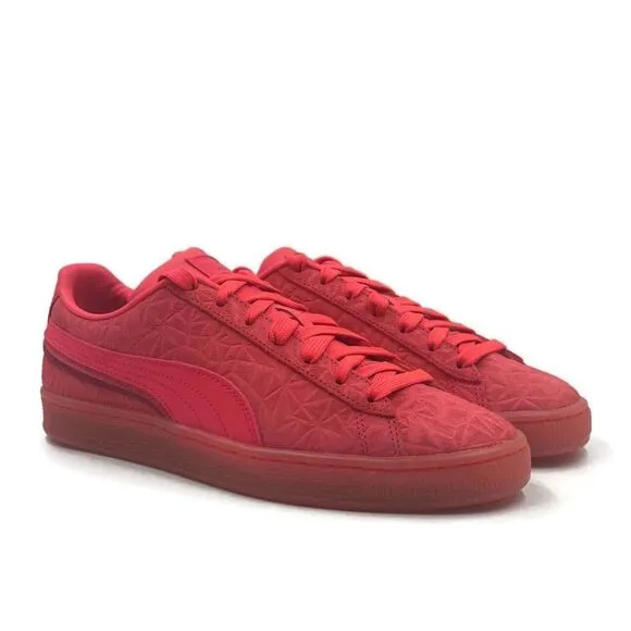 Puma Suede Triplex Mono Mens Sz 10.5 Casual Retro Shoe Red Trainer Sneaker NEW