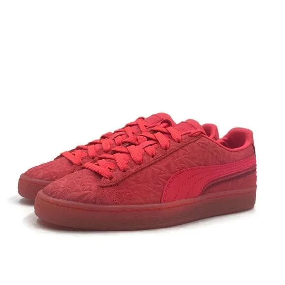 Puma Suede Triplex Mono Mens Sz 10.5 Casual Retro Shoe Red Trainer Sneaker NEW