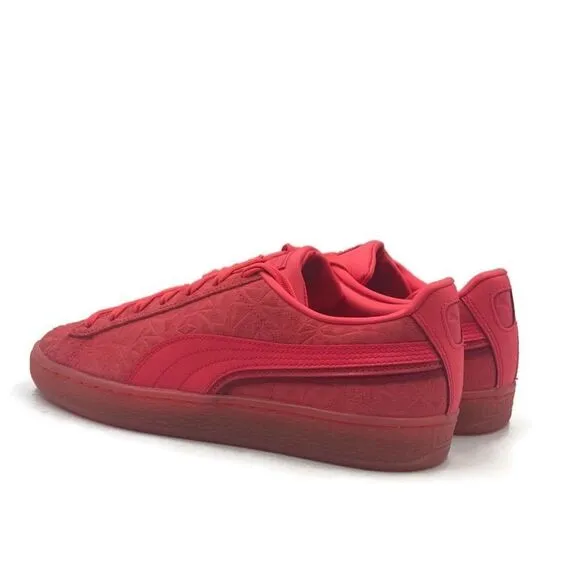Puma Suede Triplex Mono Mens Sz 10.5 Casual Retro Shoe Red Trainer Sneaker NEW