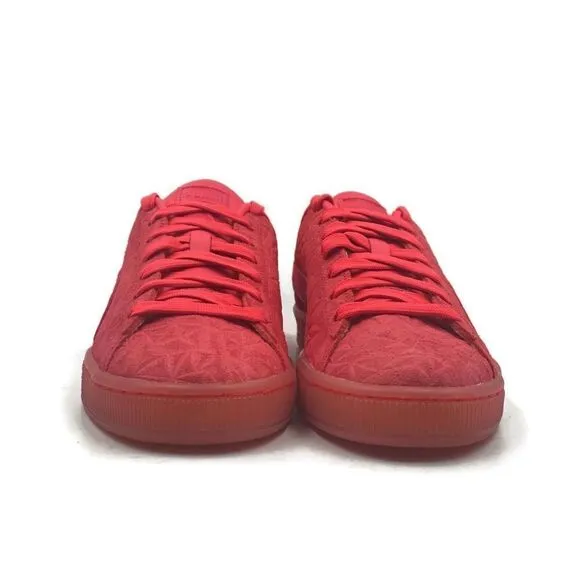 Puma Suede Triplex Mono Mens Sz 10.5 Casual Retro Shoe Red Trainer Sneaker NEW
