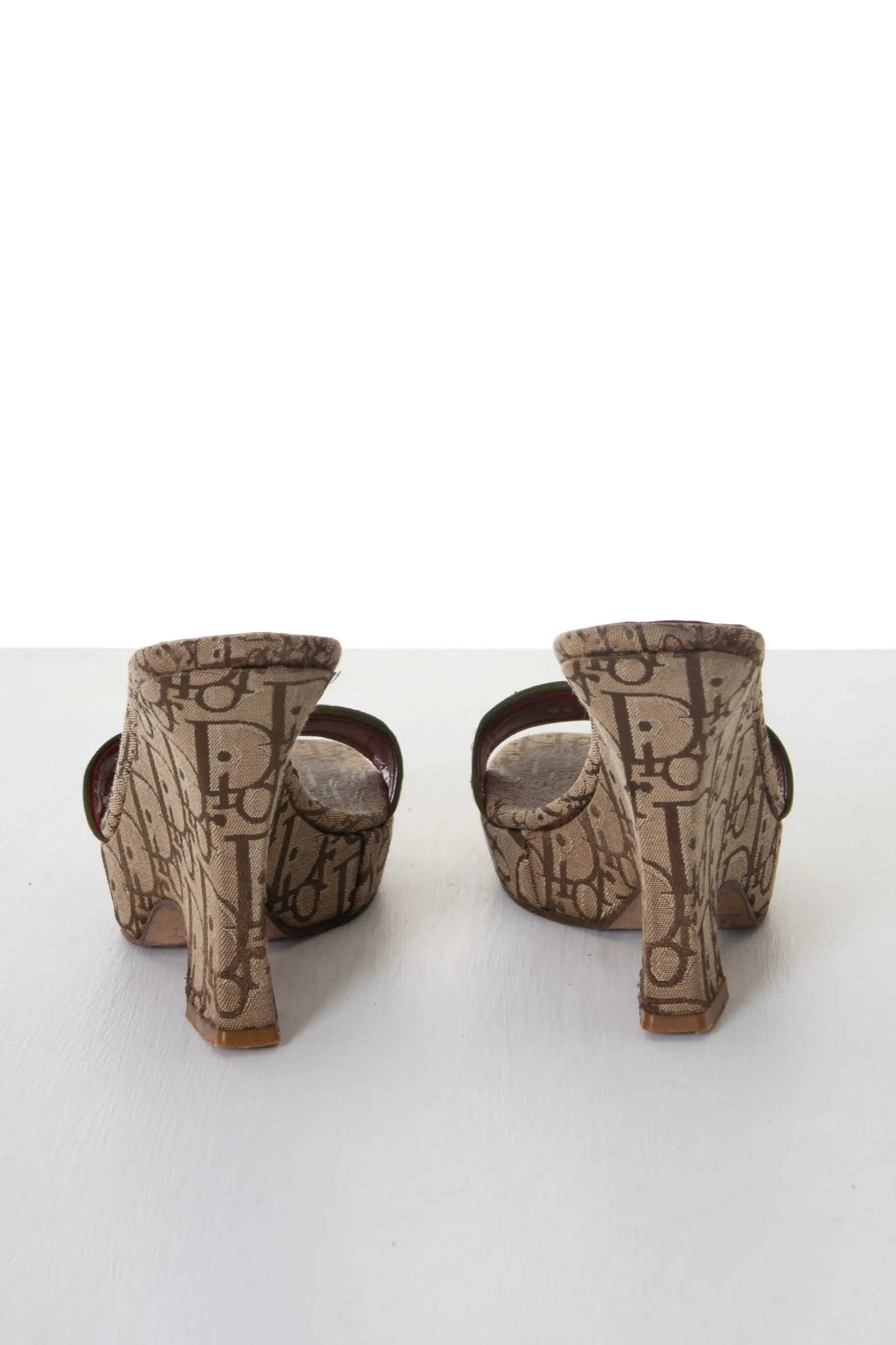 Rasta Monogram Wedges