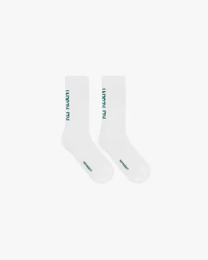 Represent Logo Socks 2 Pack - Flat White Forest Green