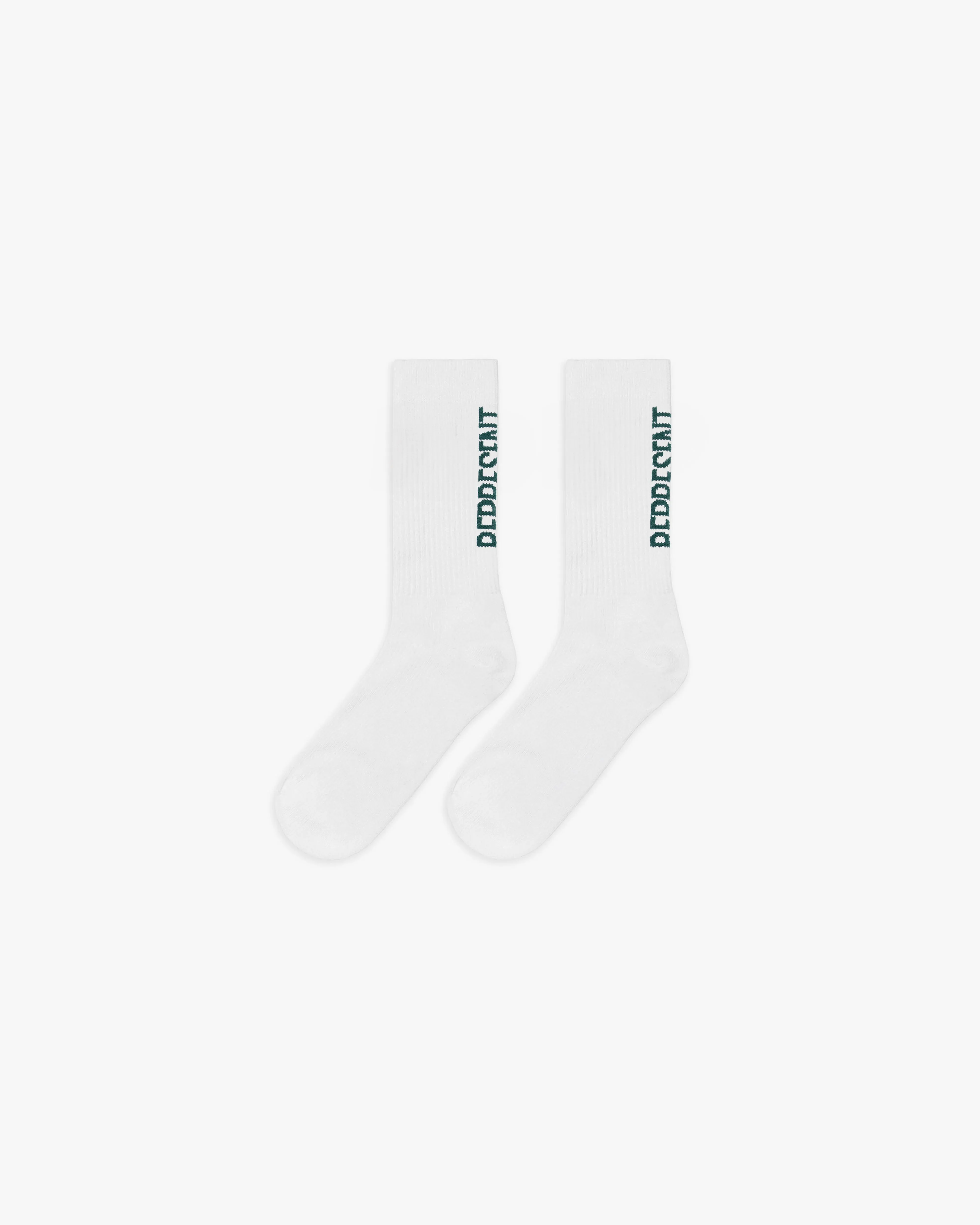 Represent Logo Socks 2 Pack - Flat White Forest Green