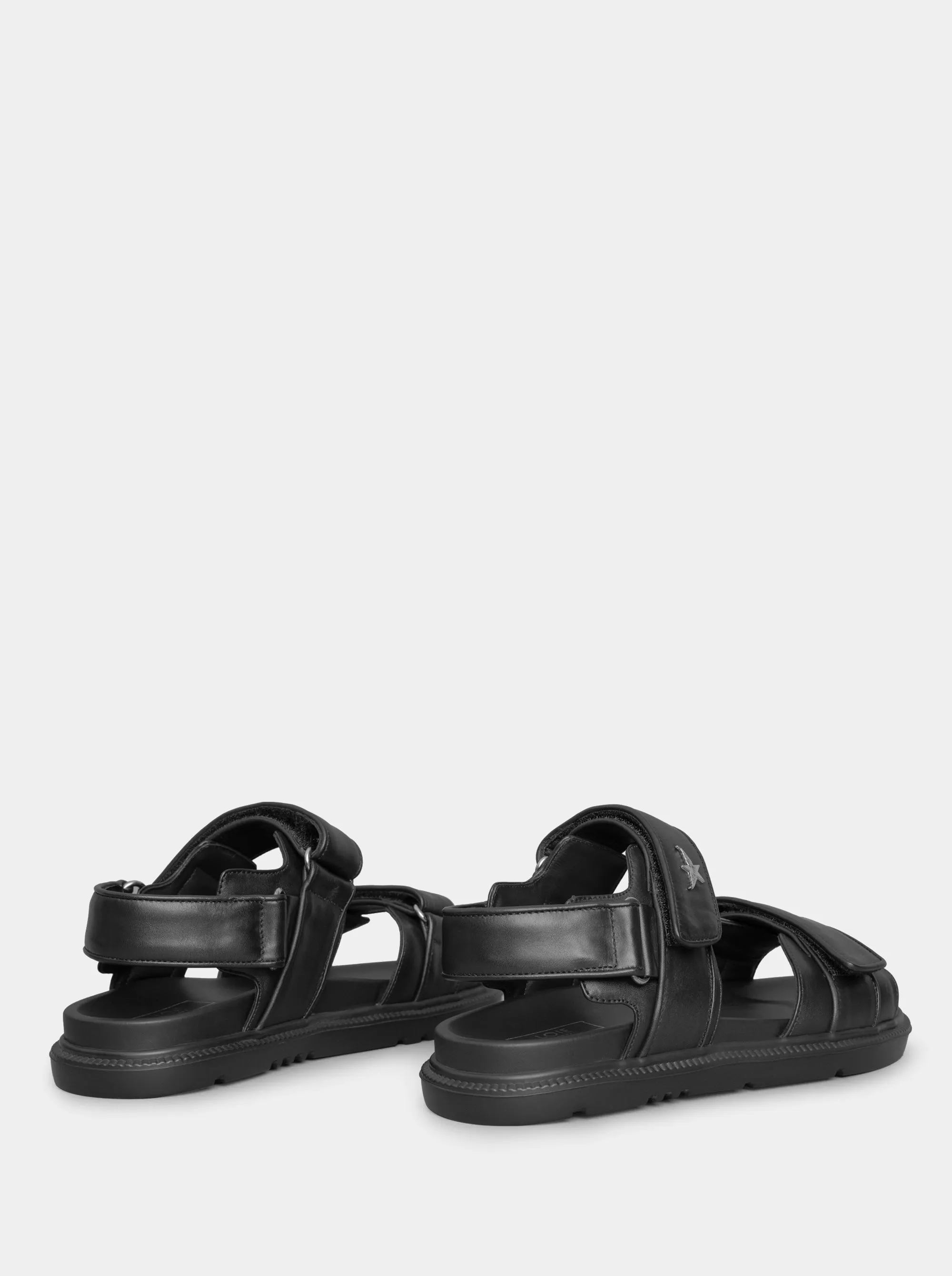 ROBBIE BLACK LEATHER SANDALS