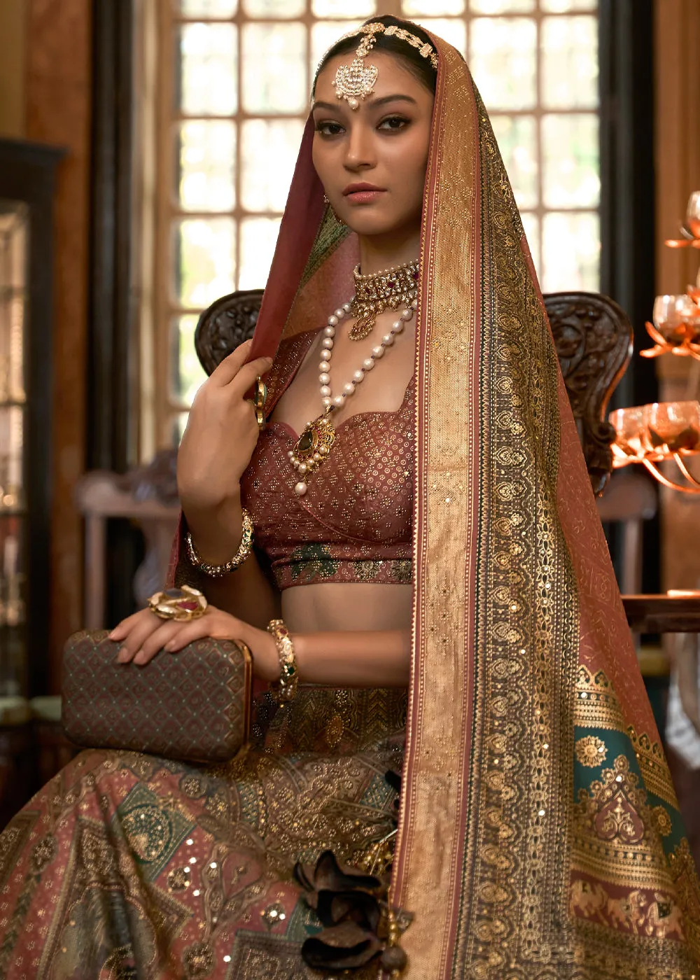 Royal Brown Designer Lehenga Set