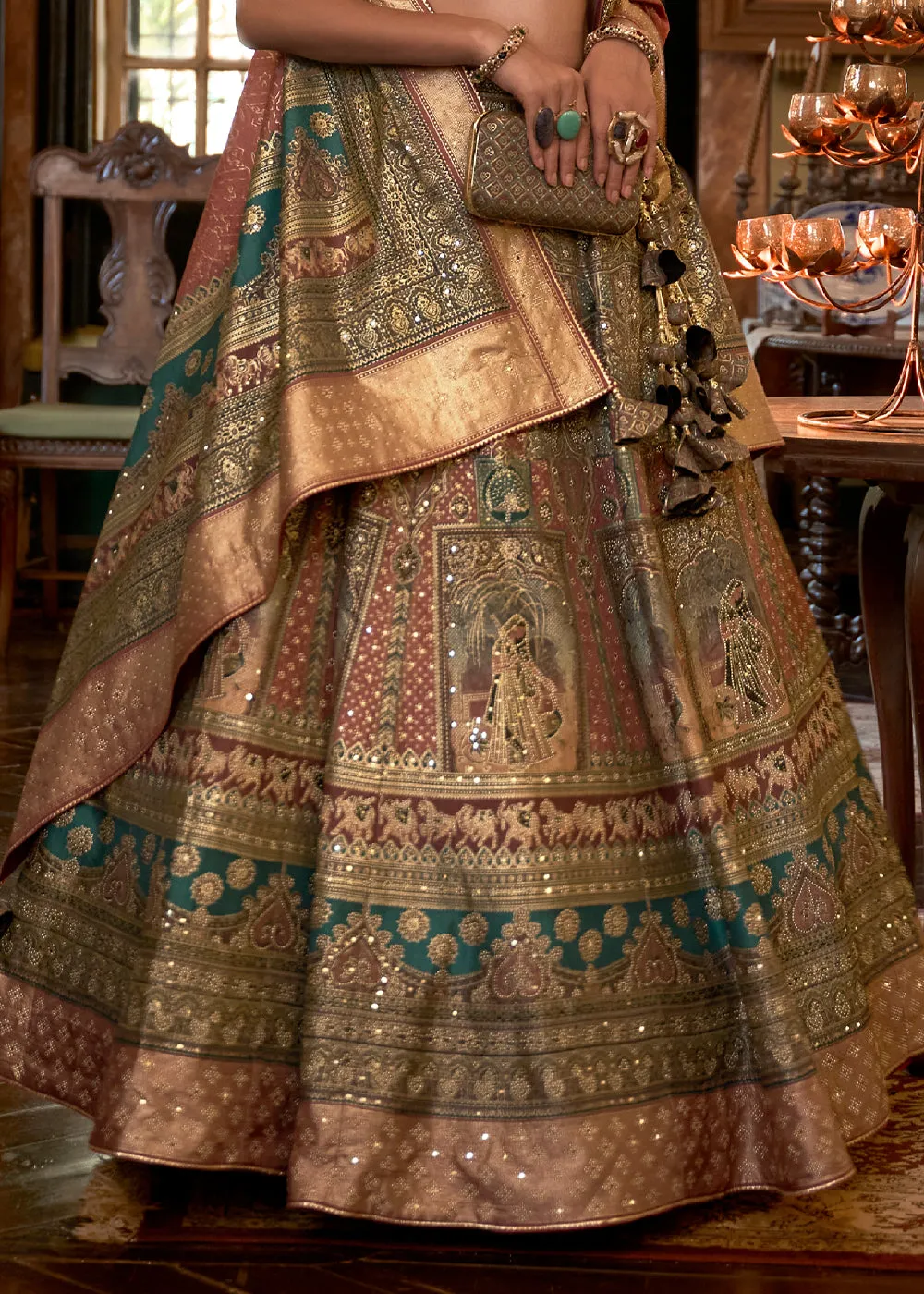 Royal Brown Designer Lehenga Set